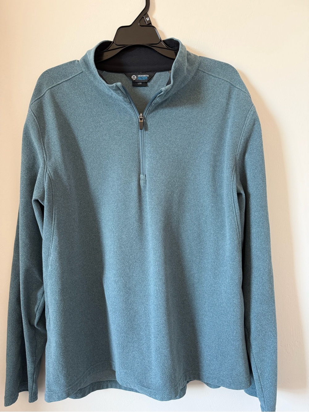 Mondetta Teal Zip-Up Pullover Sweater